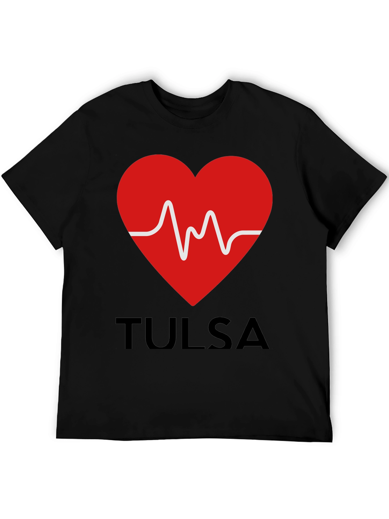 Tulsa Heartbeat T-Shirt - Black
