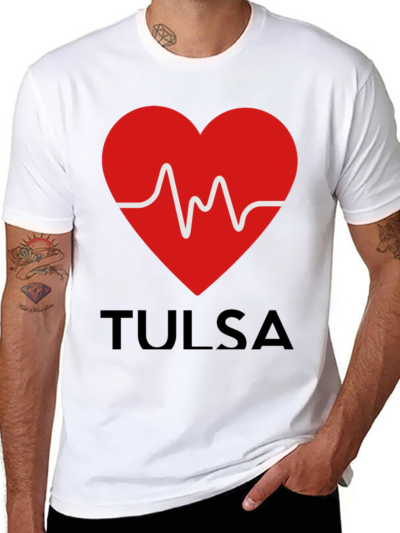Tulsa Heartbeat T-Shirt - Black