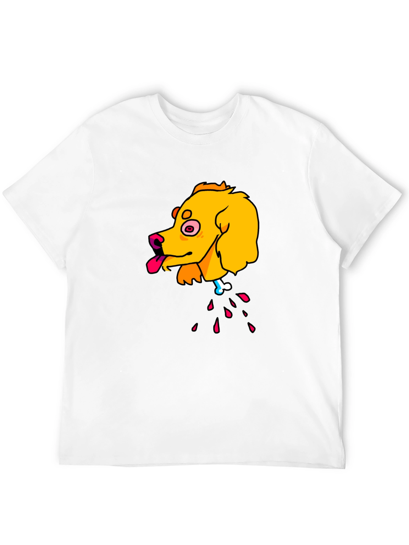 Cartoon Dog Head T-Shirt