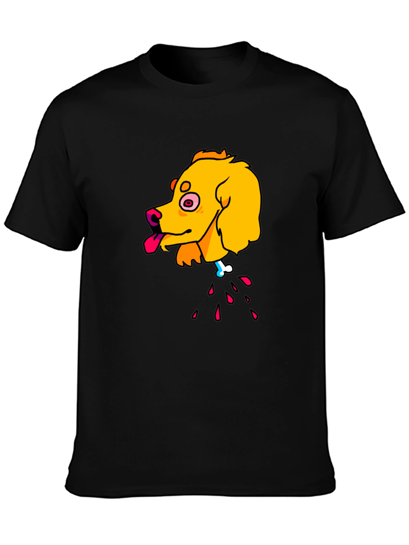 Cartoon Dog Head T-Shirt