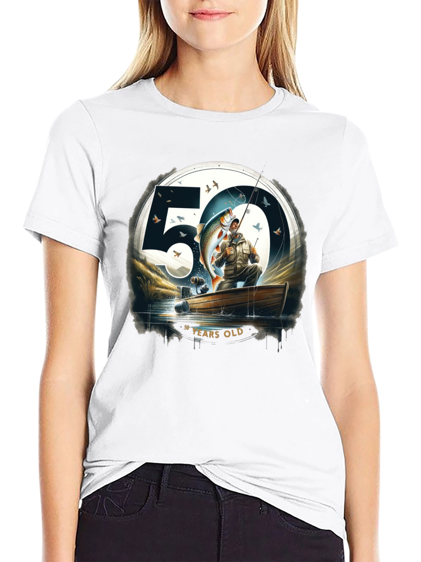 50 Years Old Fishing T-Shirt