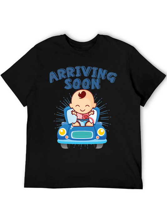 Arriving Soon Baby in Car Graphic T-Shirt