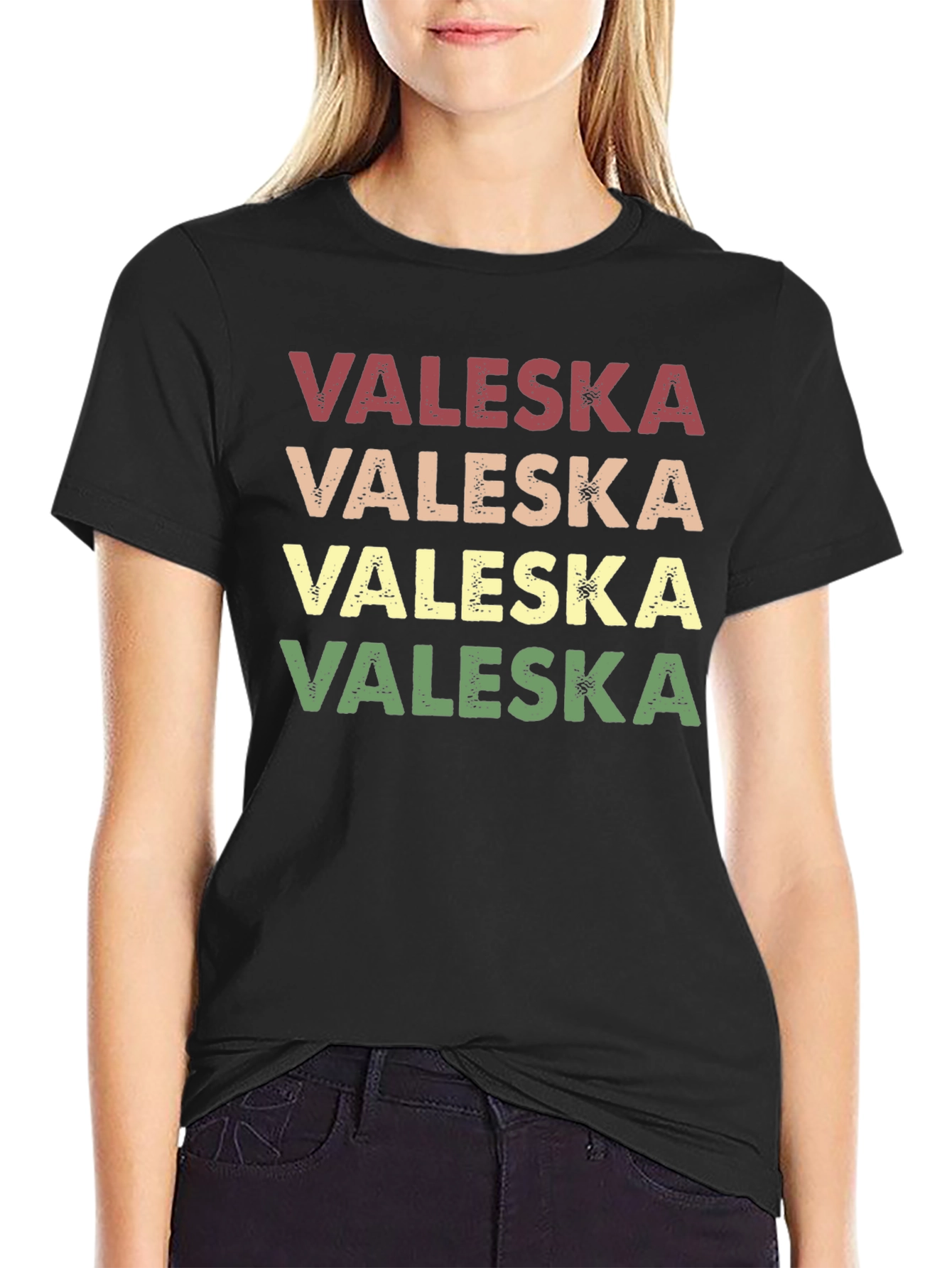 Valeska Retro Style Graphic Tee Shirt