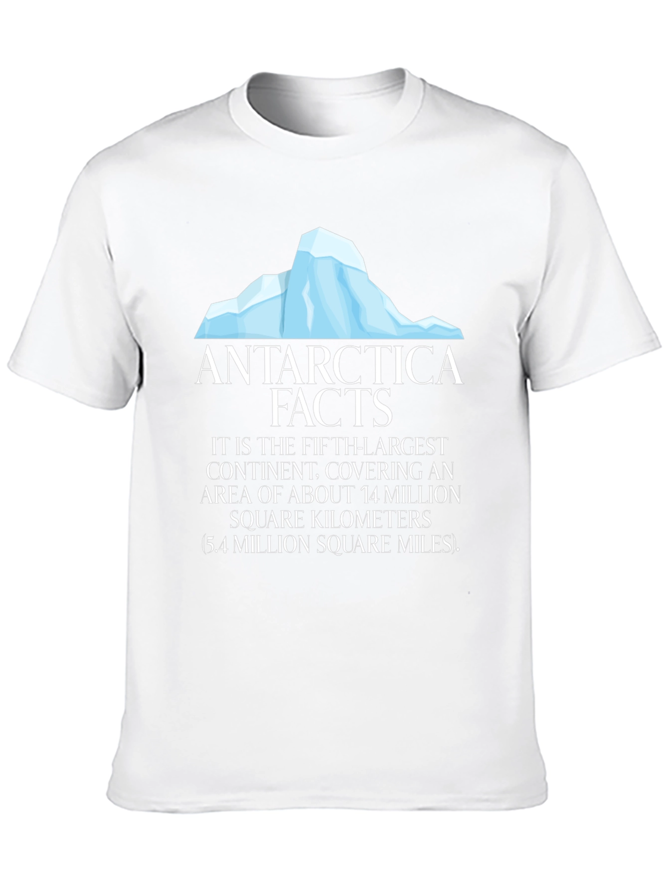 Antarctica Facts Black T-Shirt