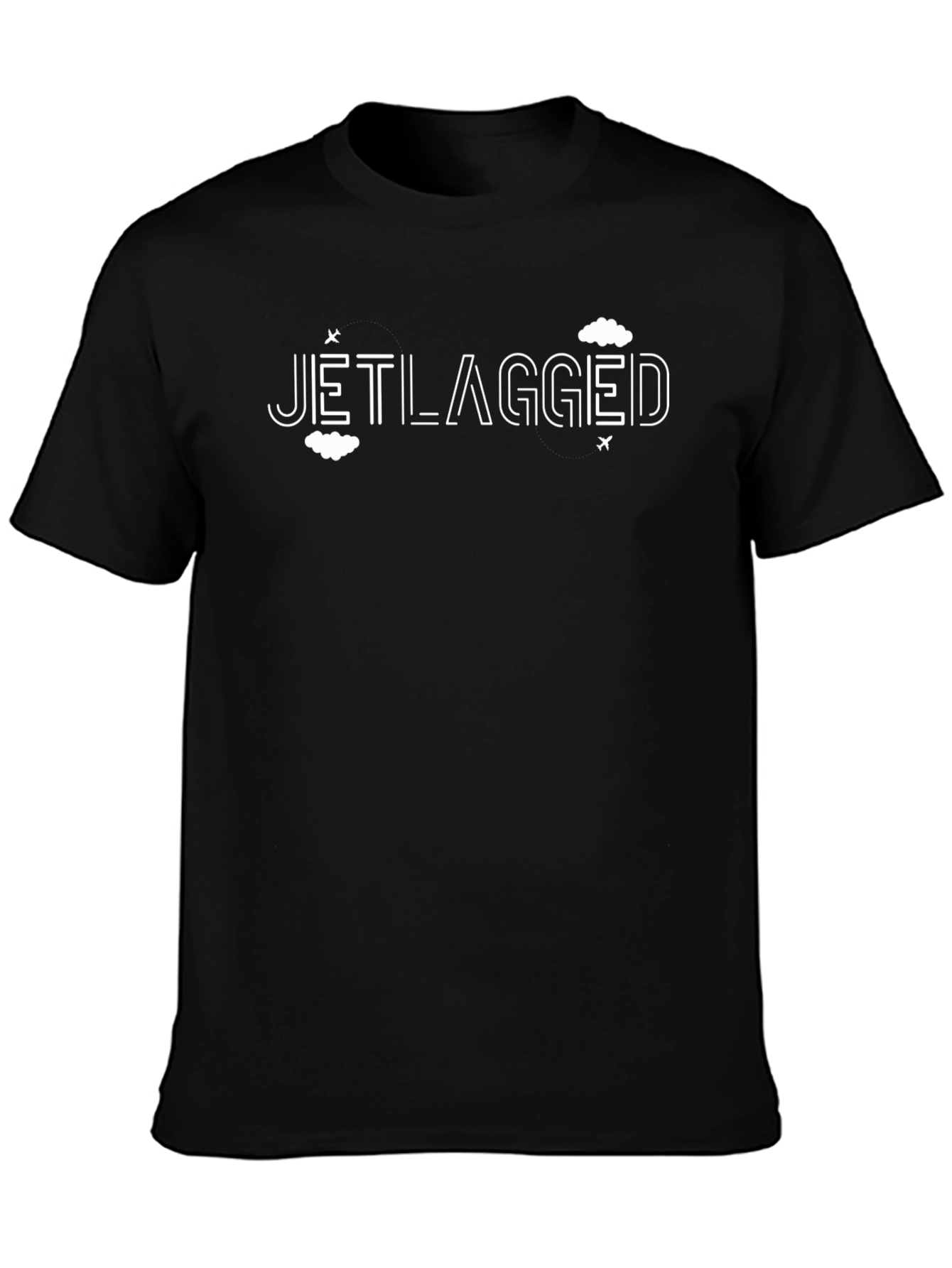 Jet Lagged Graphic T-Shirt - Black Crew Neck