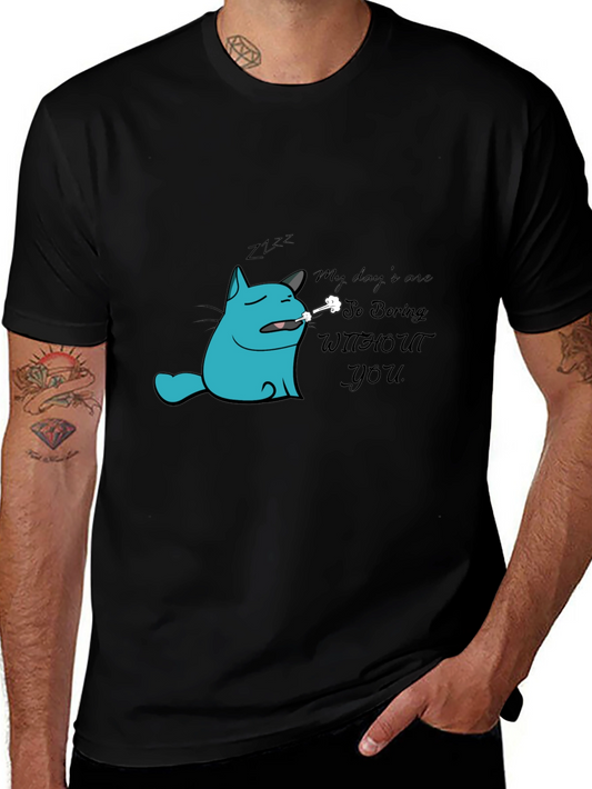 Boring Without You Cat Graphic Tee