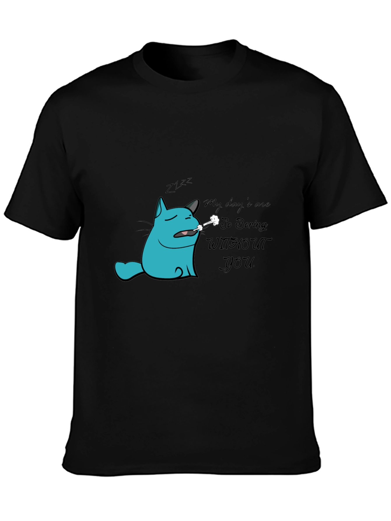 Boring Without You Cat Graphic Tee