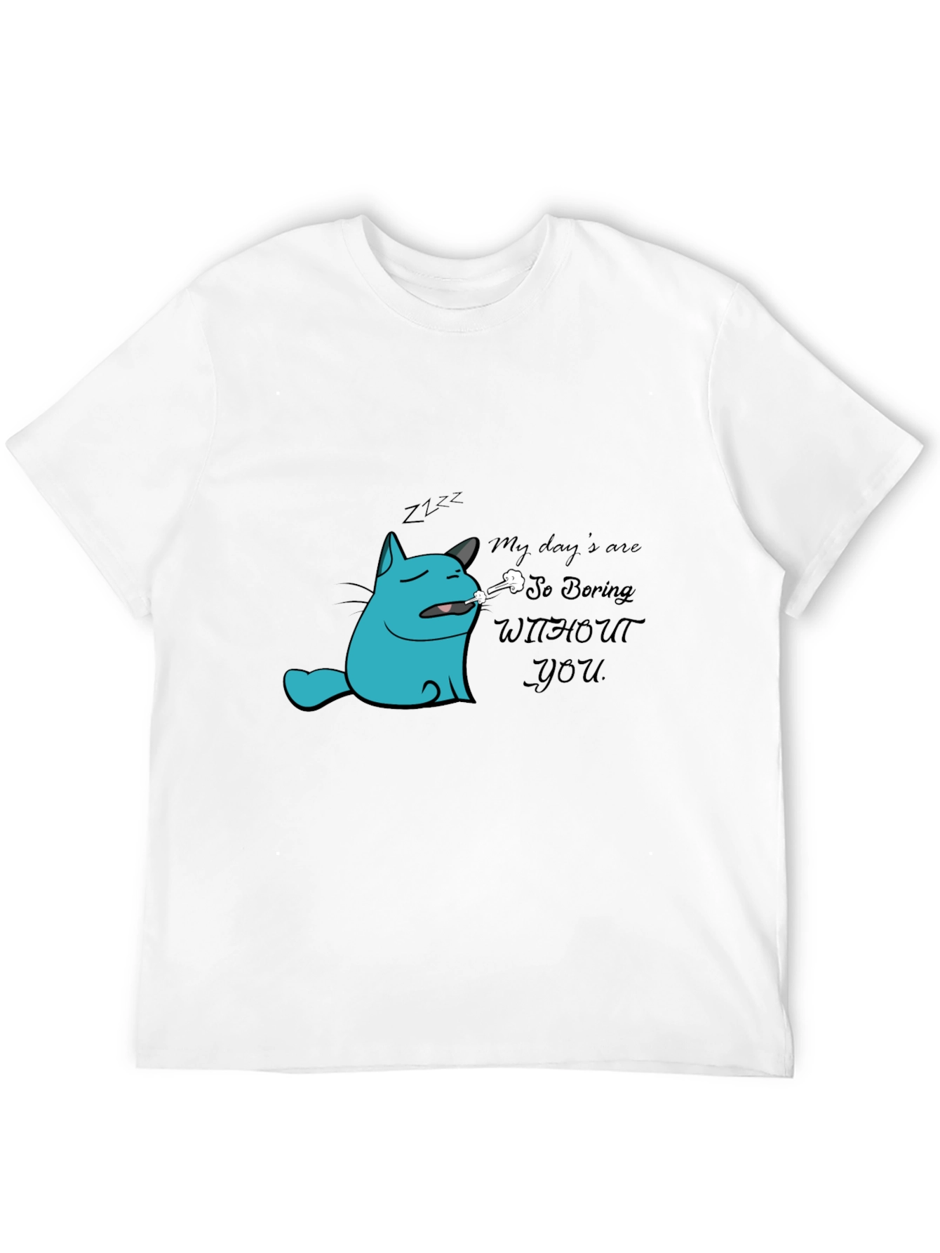 Boring Without You Cat Graphic Tee