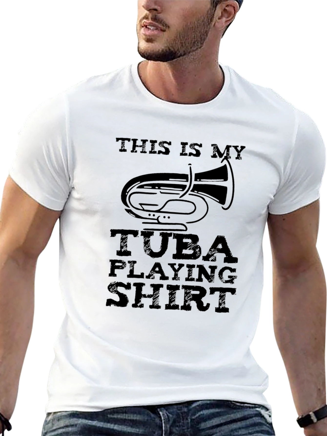 Tuba Playing Shirt - Musicians Tee