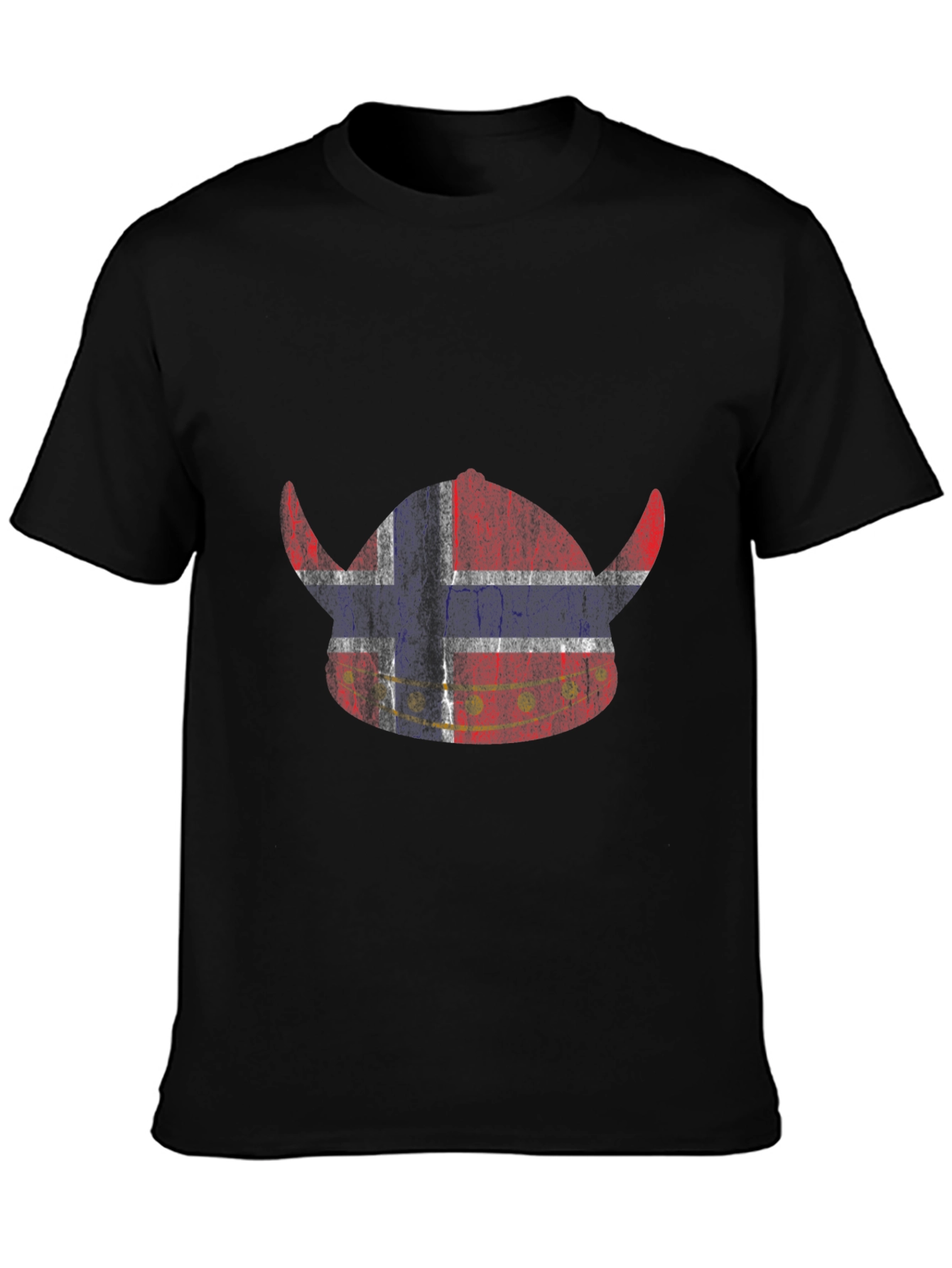 Norway Viking Helmet Flag Graphic T-Shirt