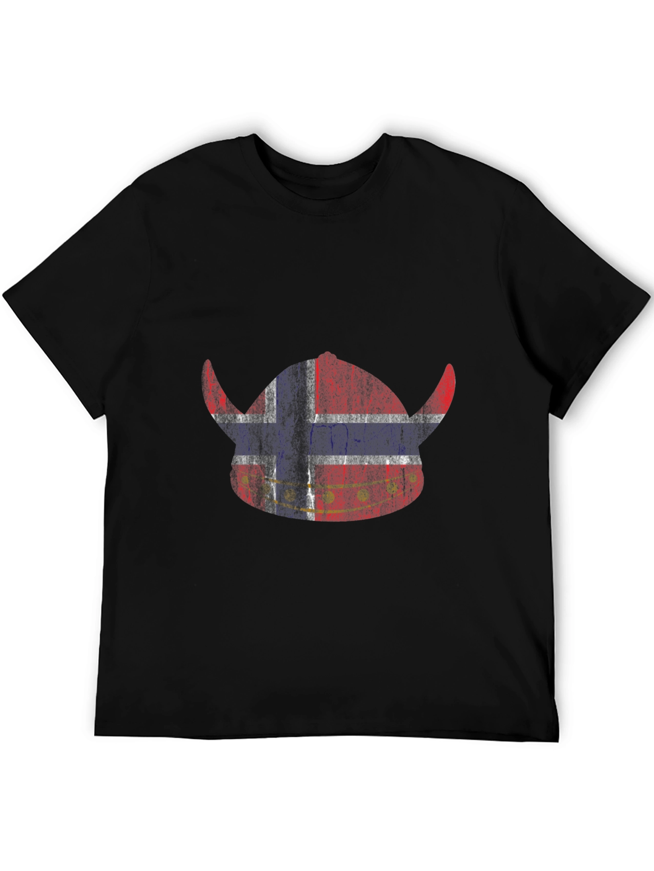 Norway Viking Helmet Flag Graphic T-Shirt