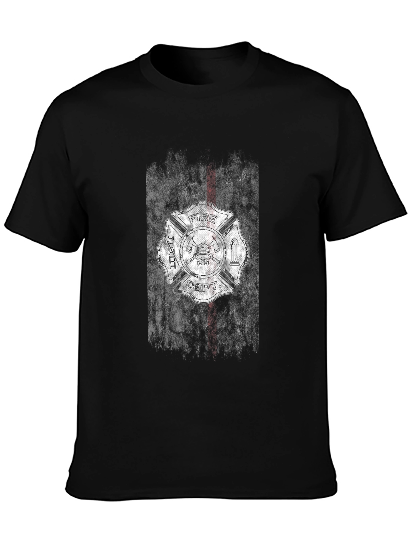 Fire Dept. Thin Red Line Graphic T-Shirt