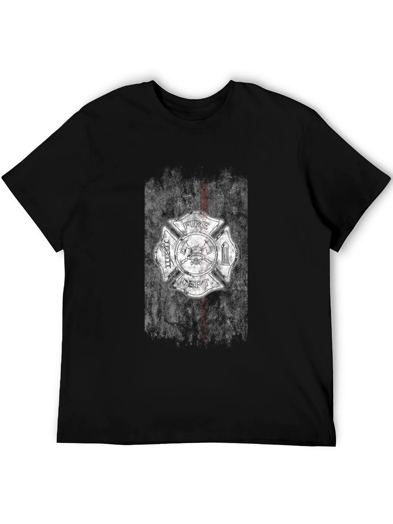 Fire Dept. Thin Red Line Graphic T-Shirt