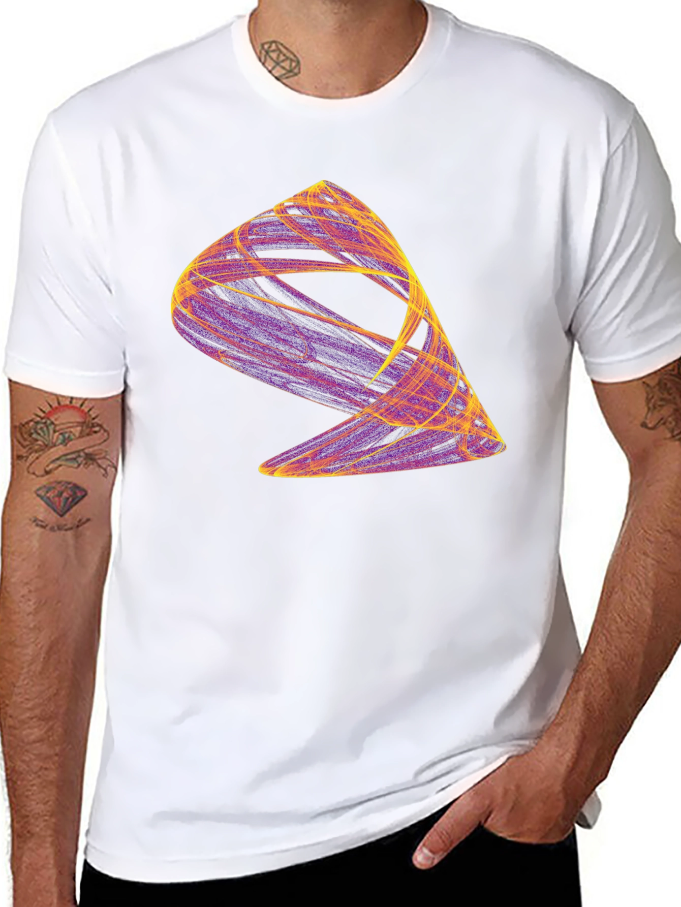 Abstract Swirl Graphic Tee - Unique Design