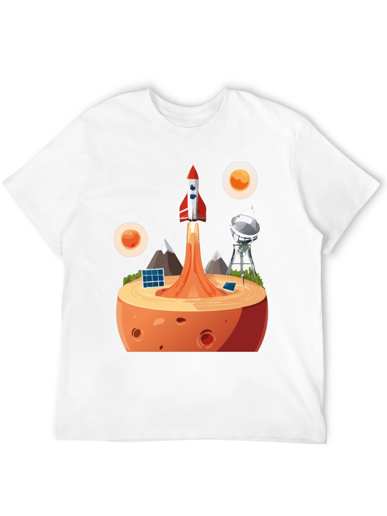 Rocket Launch Black Graphic Tee