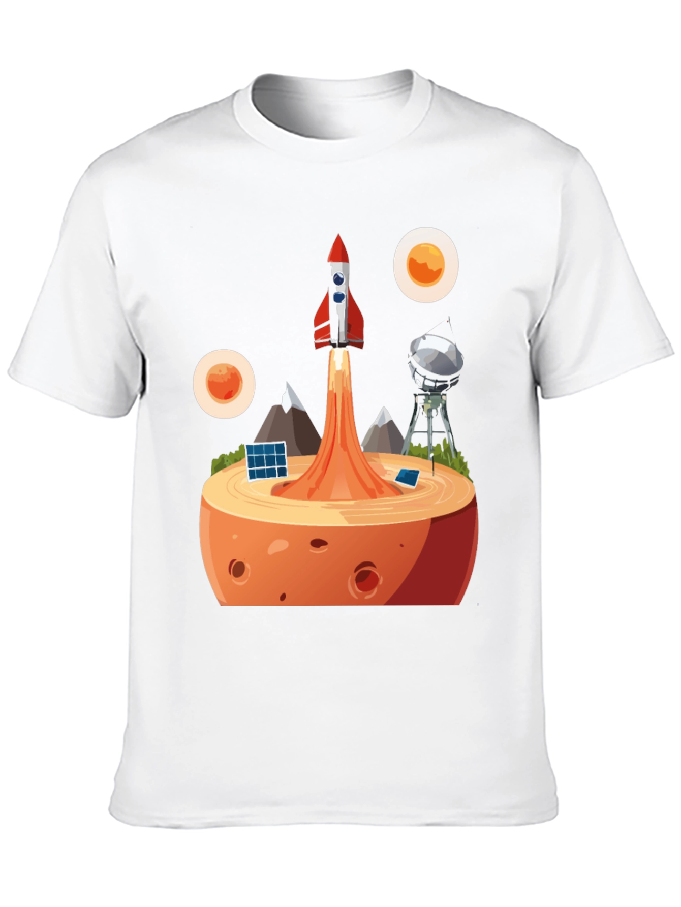 Rocket Launch Black Graphic Tee