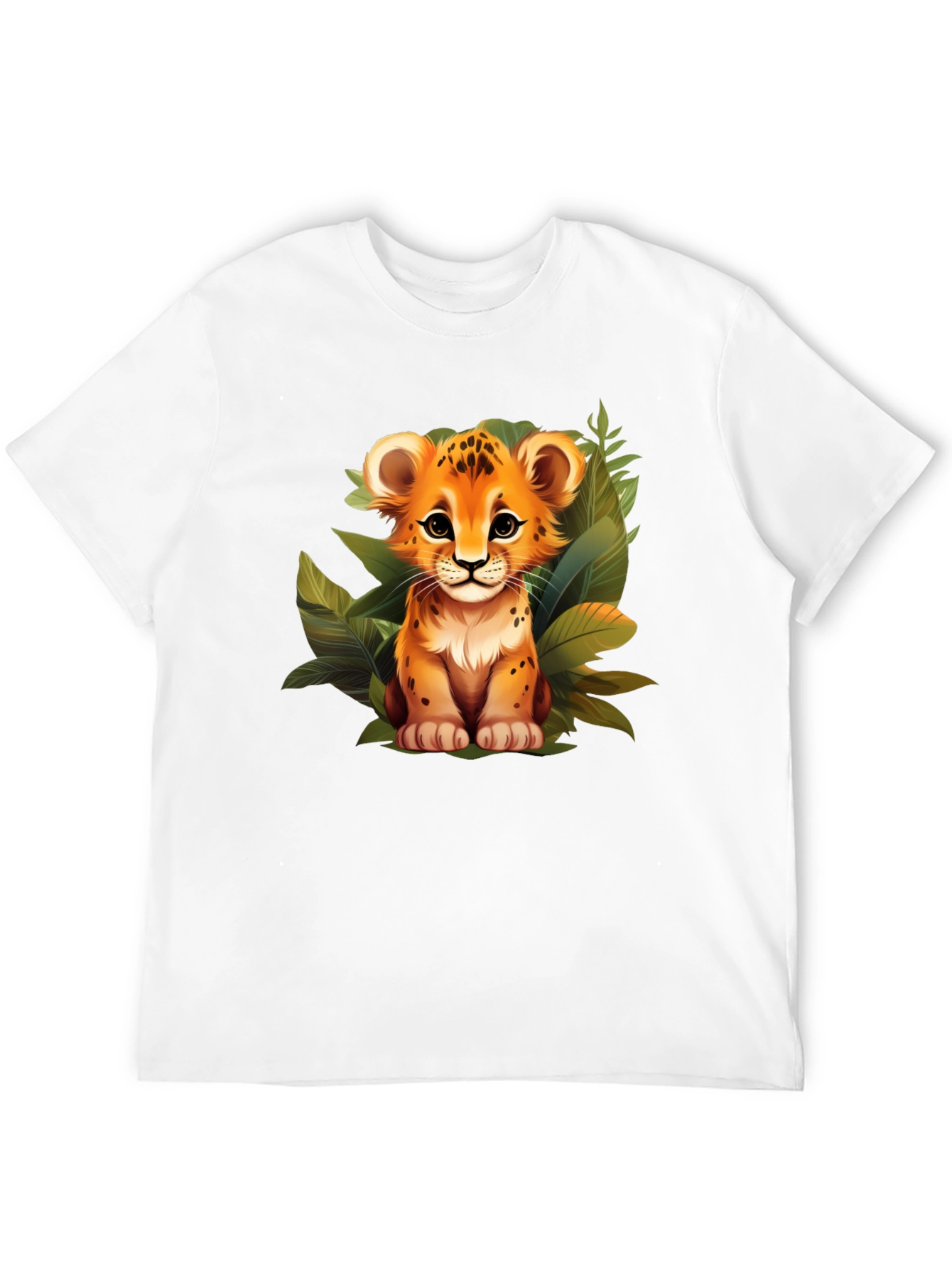 Cute Lion Cub Graphic Tee - Jungle Style