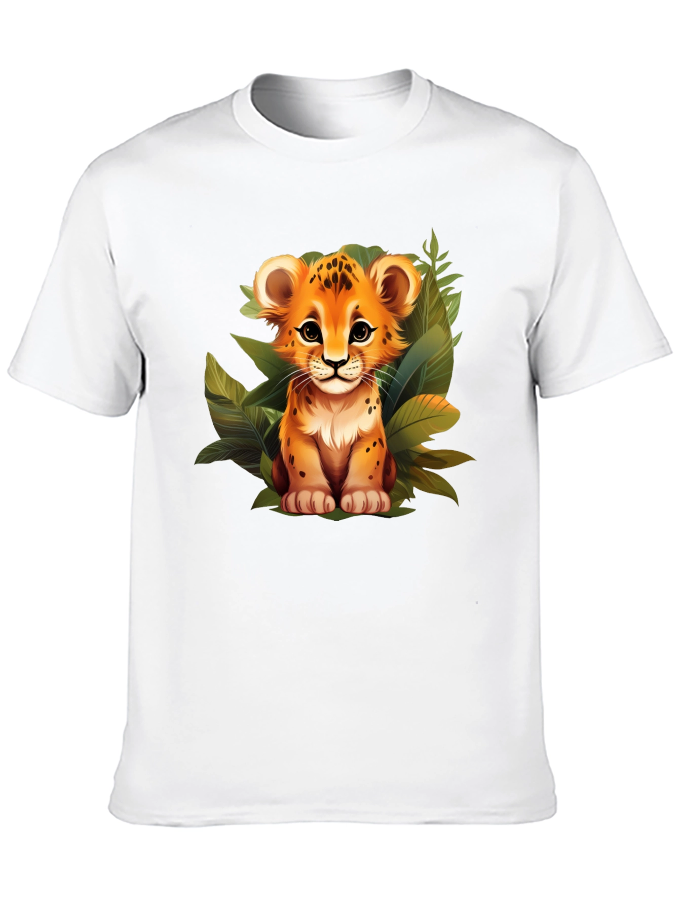 Cute Lion Cub Graphic Tee - Jungle Style