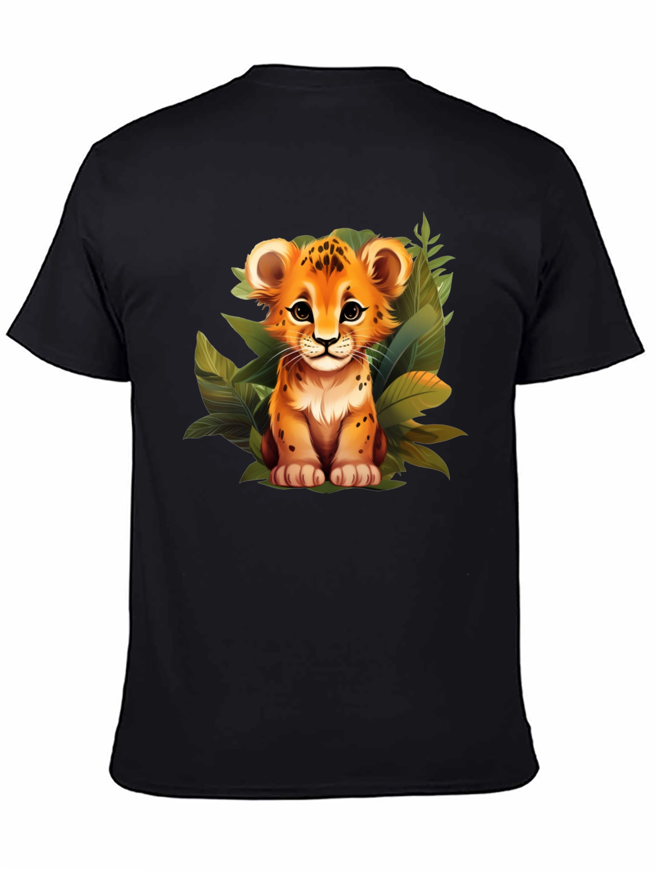 Cute Lion Cub Graphic Tee - Jungle Style