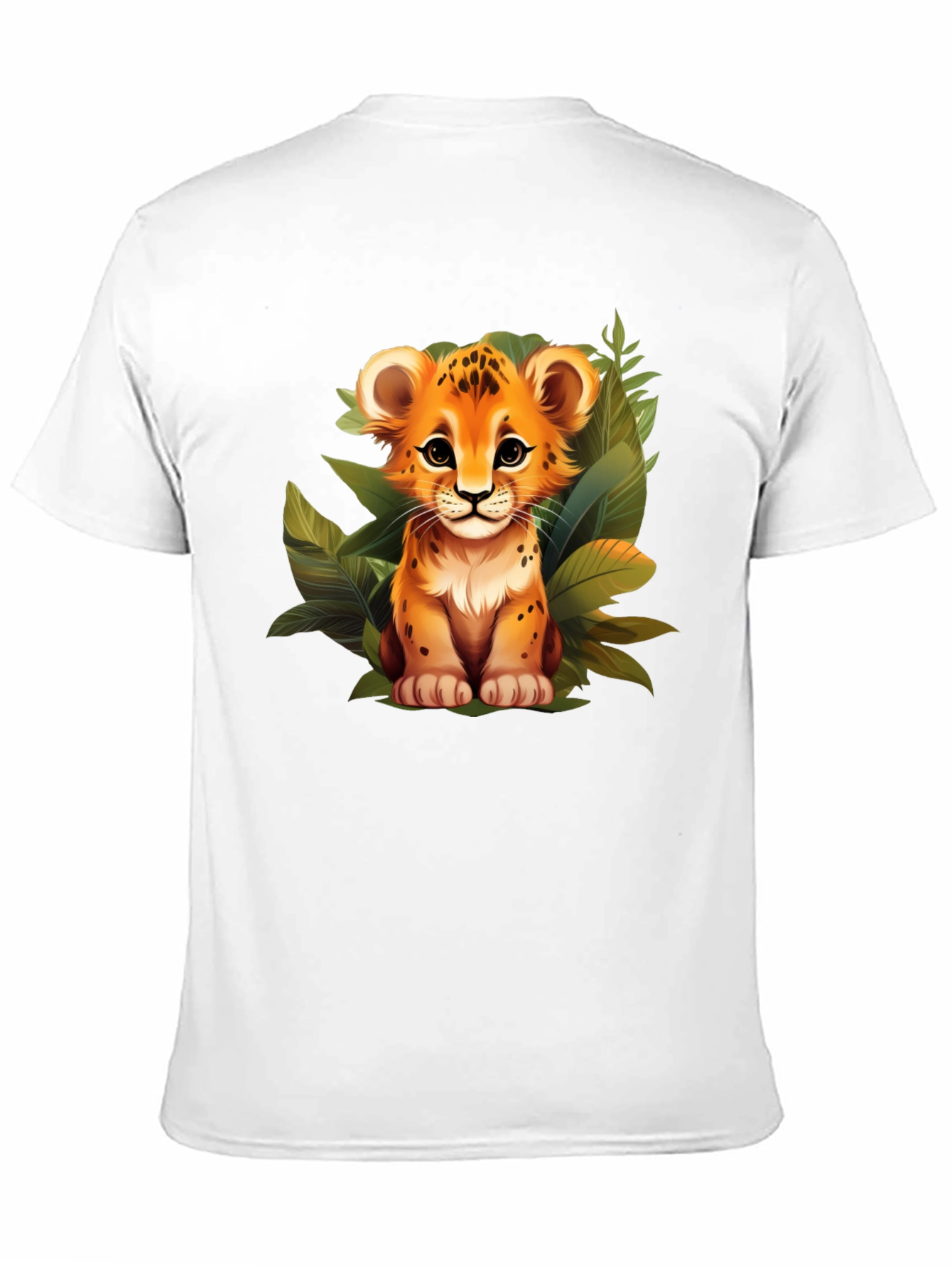 Cute Lion Cub Graphic Tee - Jungle Style