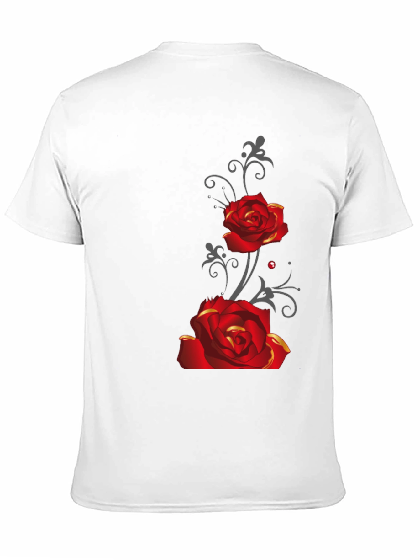 Rose Graphic Tee - Mens Black T-Shirt