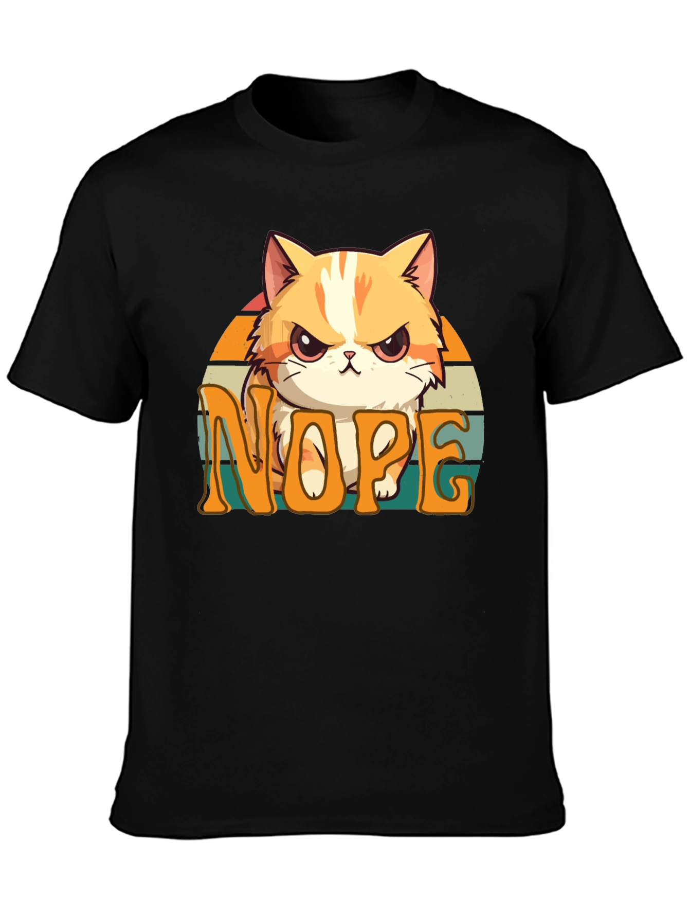 Nope Cat Graphic Tee - Unisex Comfort