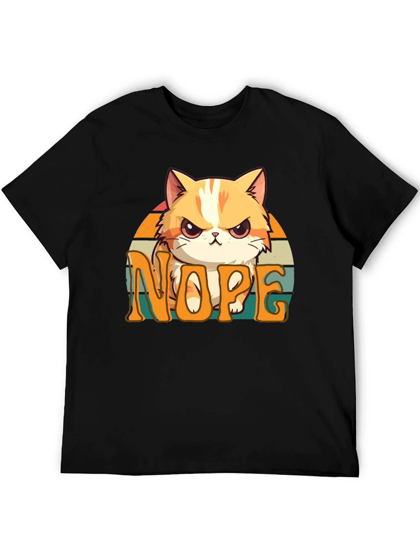 Nope Cat Graphic Tee - Unisex Comfort