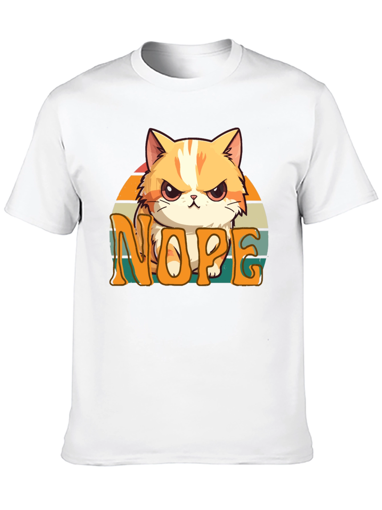 Nope Cat Graphic Tee - Unisex Comfort
