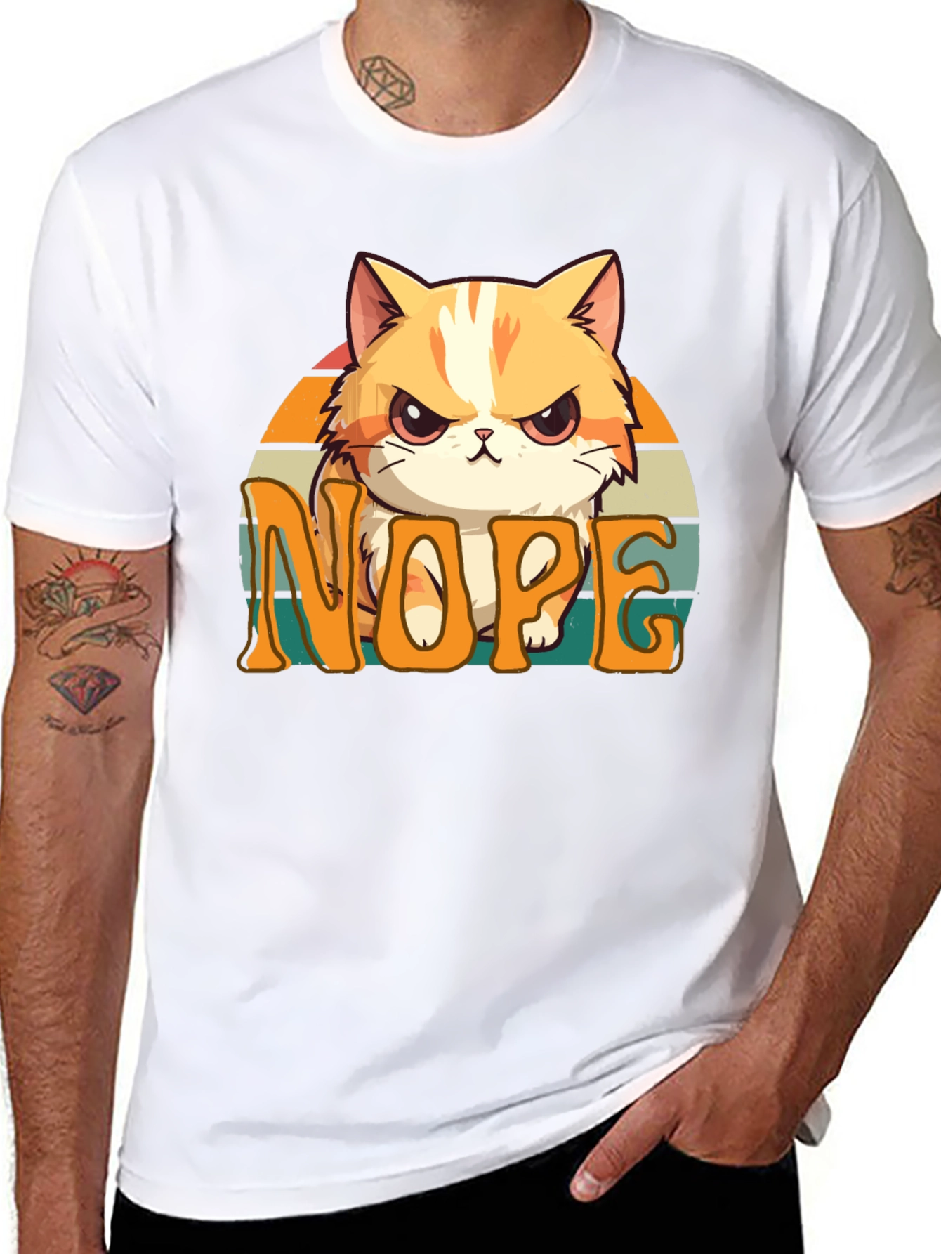 Nope Cat Graphic Tee - Unisex Comfort