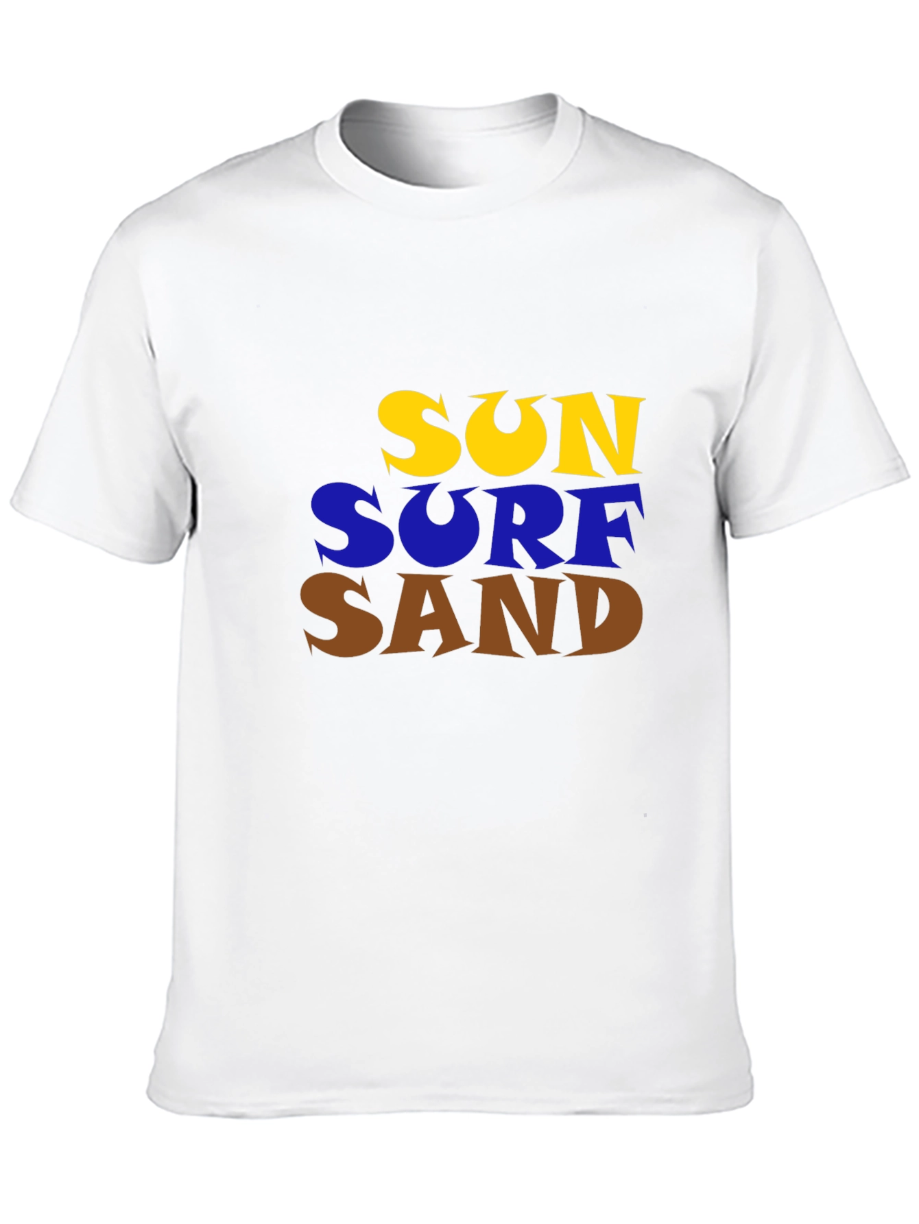 Sun Surf Sand Graphic Tee - Beach Vibes T-Shirt