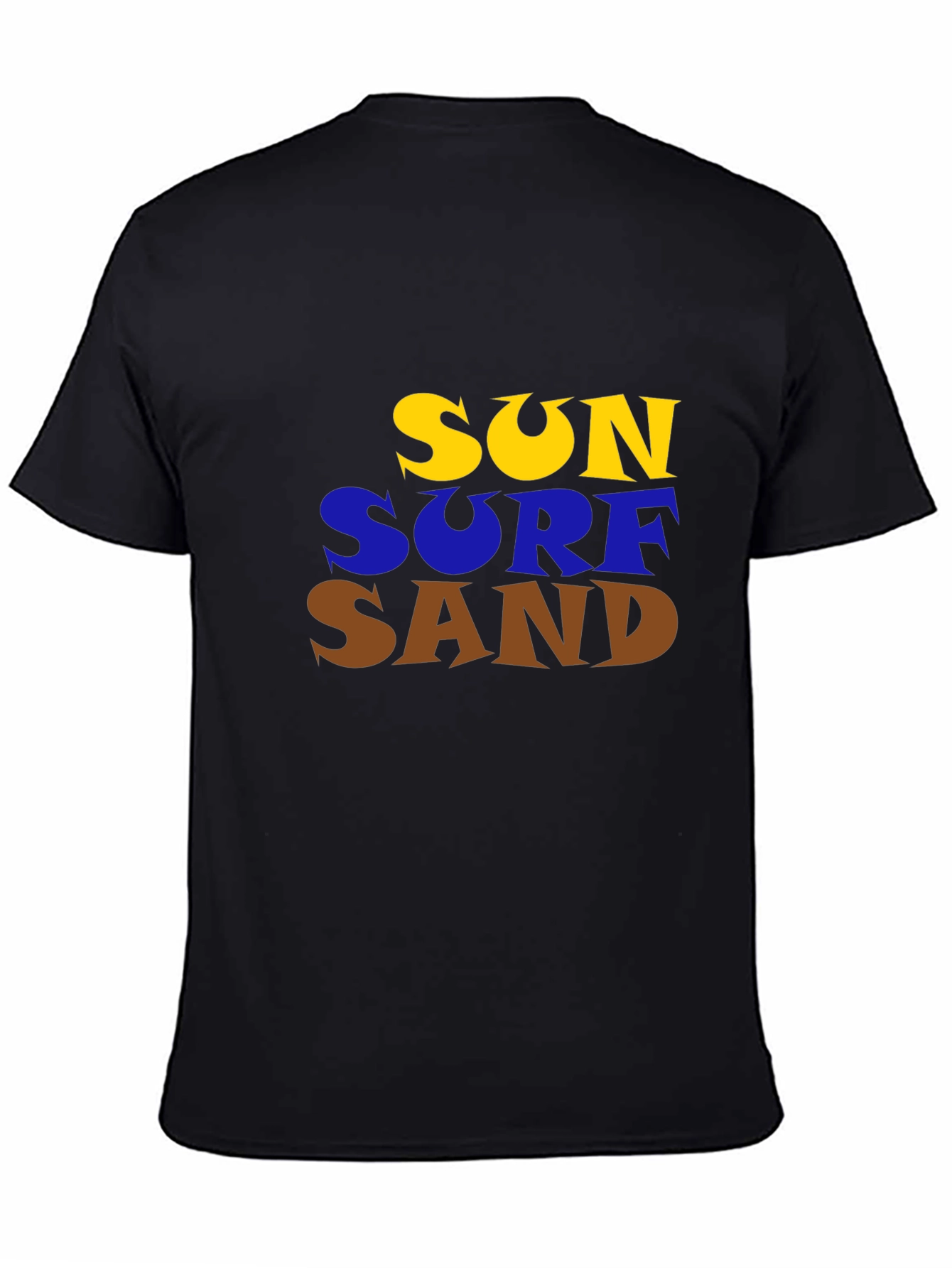 Sun Surf Sand Graphic Tee - Beach Vibes T-Shirt