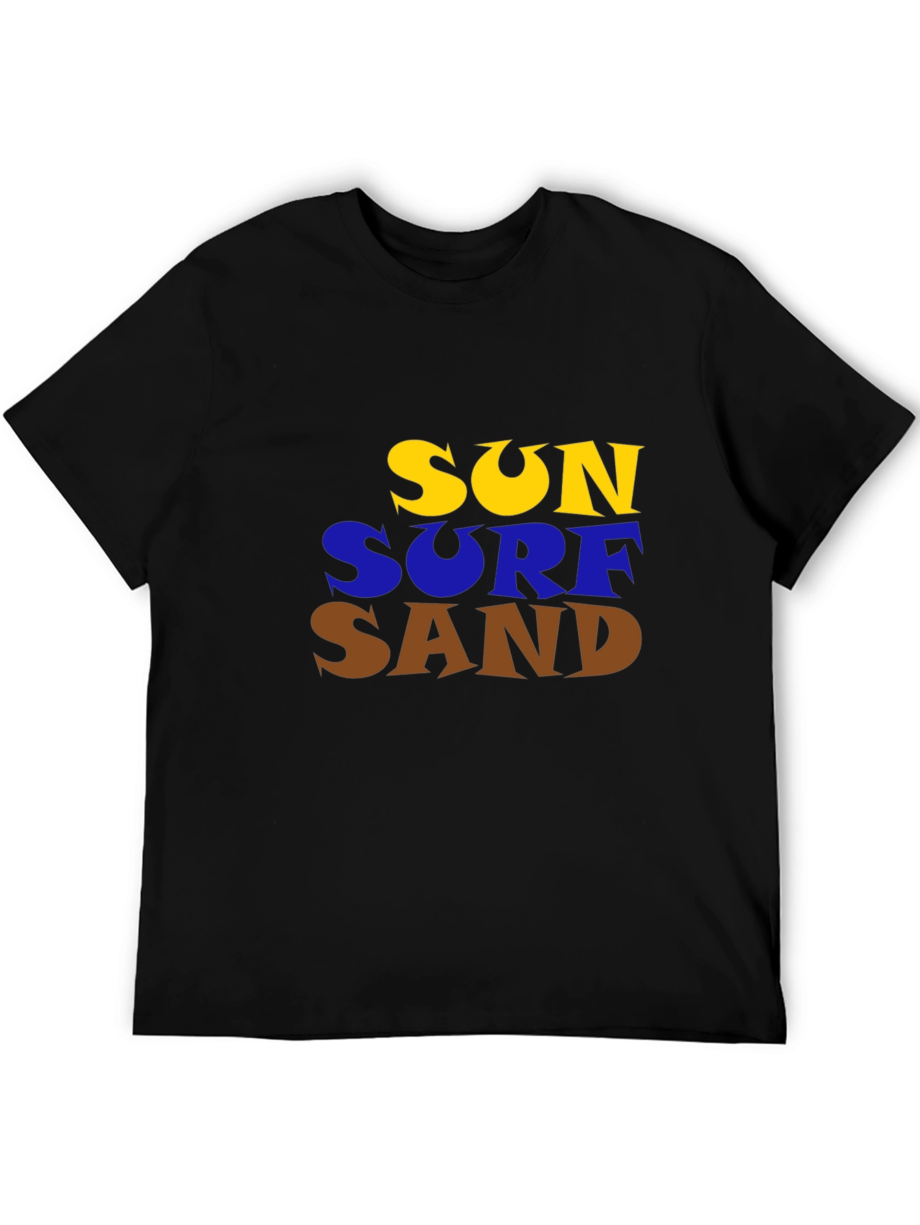 Sun Surf Sand Graphic Tee - Beach Vibes T-Shirt