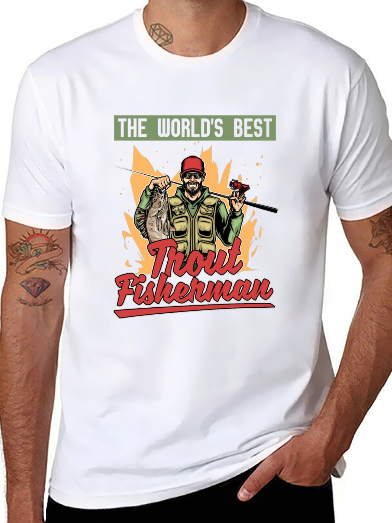 Worlds Best Trout Fisherman Graphic Tee