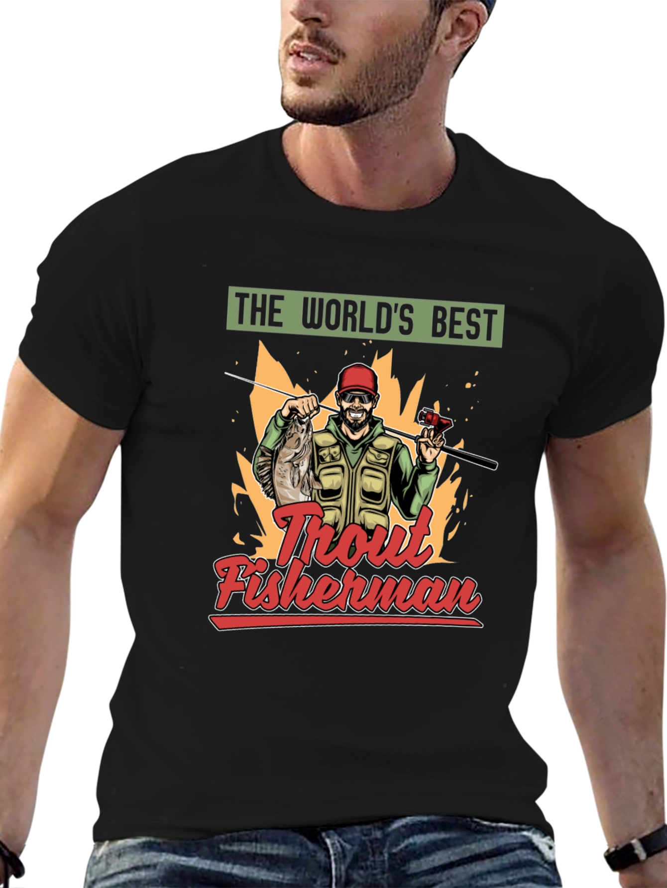 Worlds Best Trout Fisherman Graphic Tee
