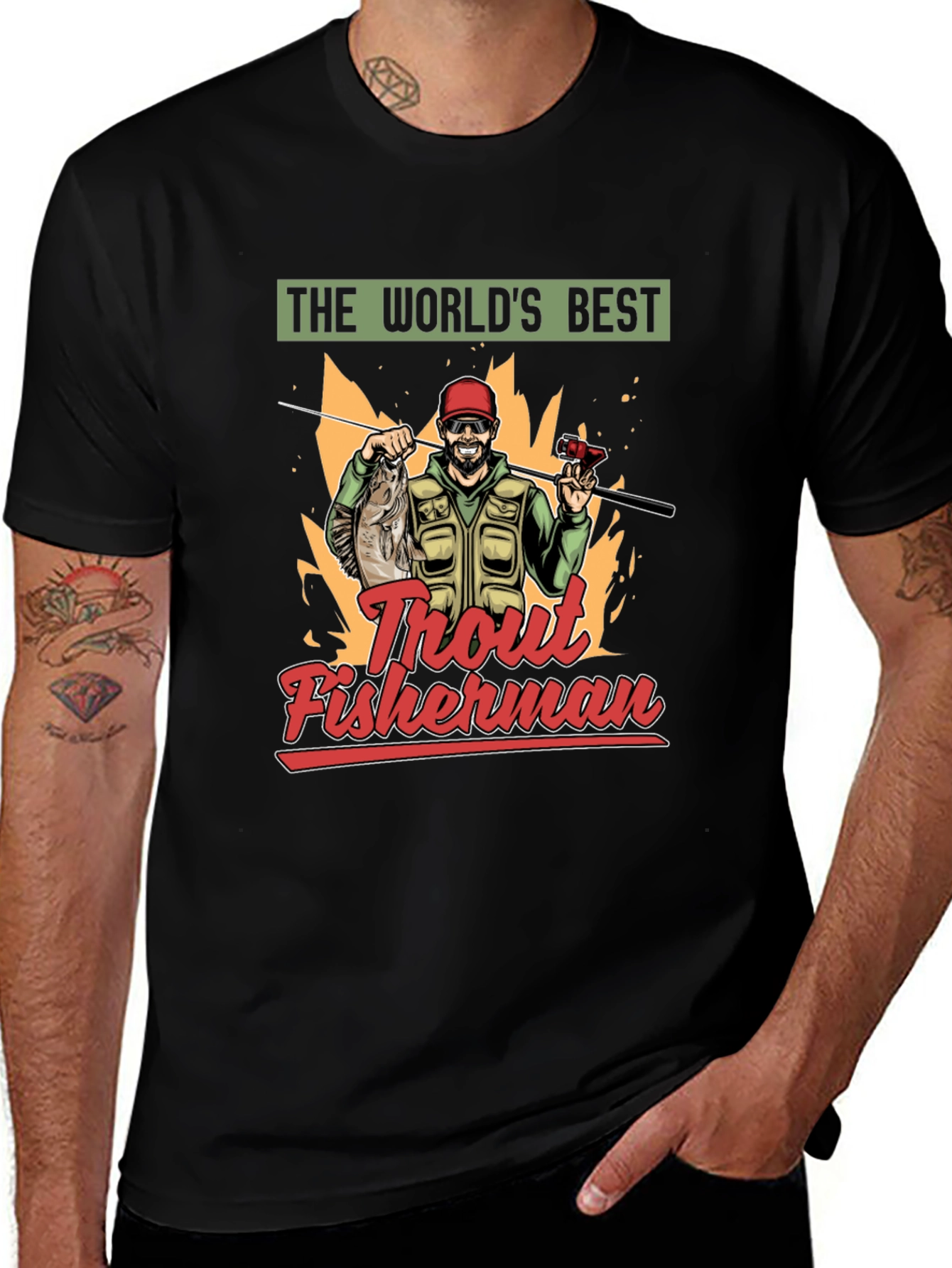 Worlds Best Trout Fisherman Graphic Tee