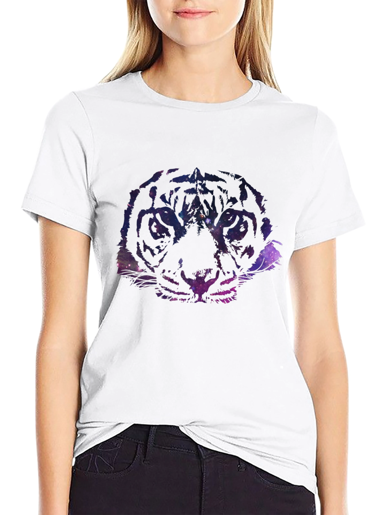 Galaxy Tiger Graphic Tee - Cosmic Style