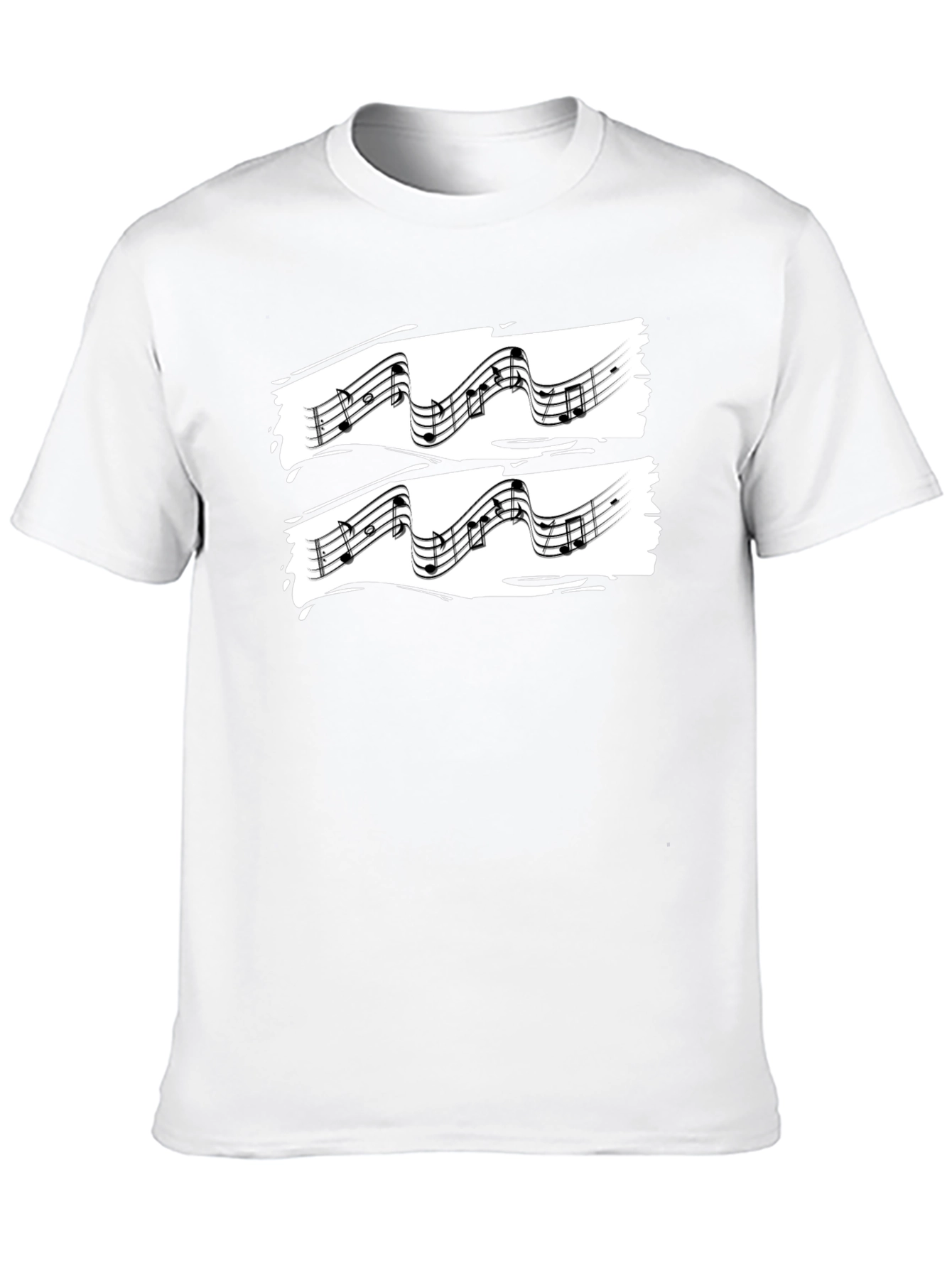 Music Notes Graphic Black T-Shirt