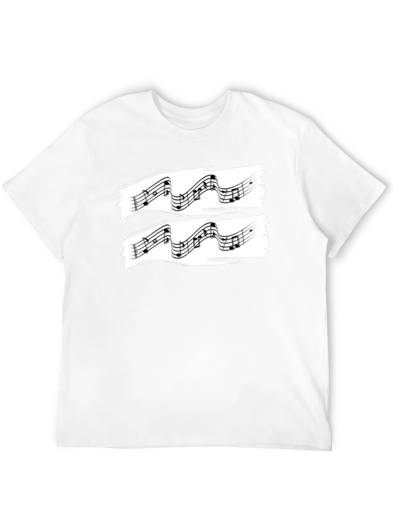 Music Notes Graphic Black T-Shirt