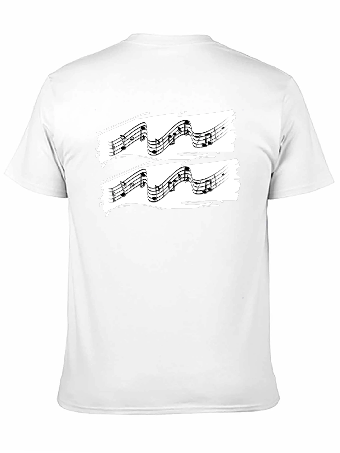 Music Notes Graphic Black T-Shirt