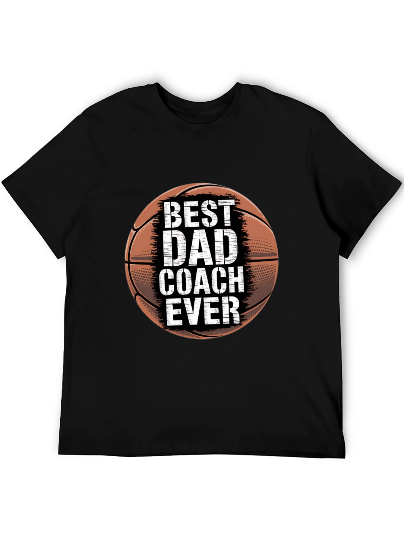 Best Dad Coach Ever Basketball Graphic T-Shirt