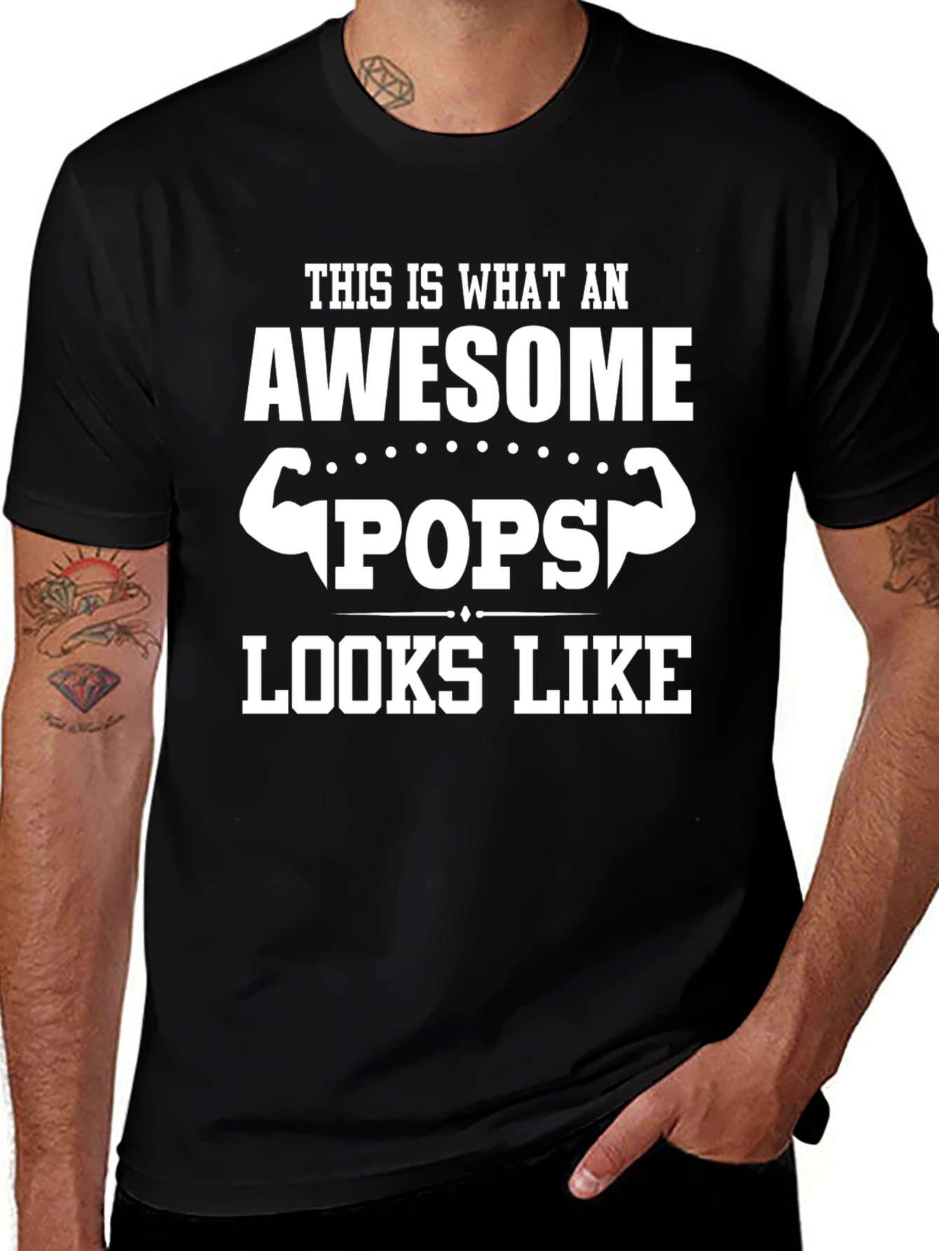 Awesome Pops T-Shirt - Gift for Fathers Day
