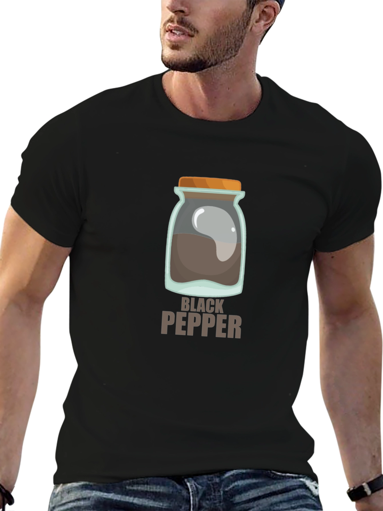 Black Pepper Jar T-Shirt - Novelty Culinary Tee