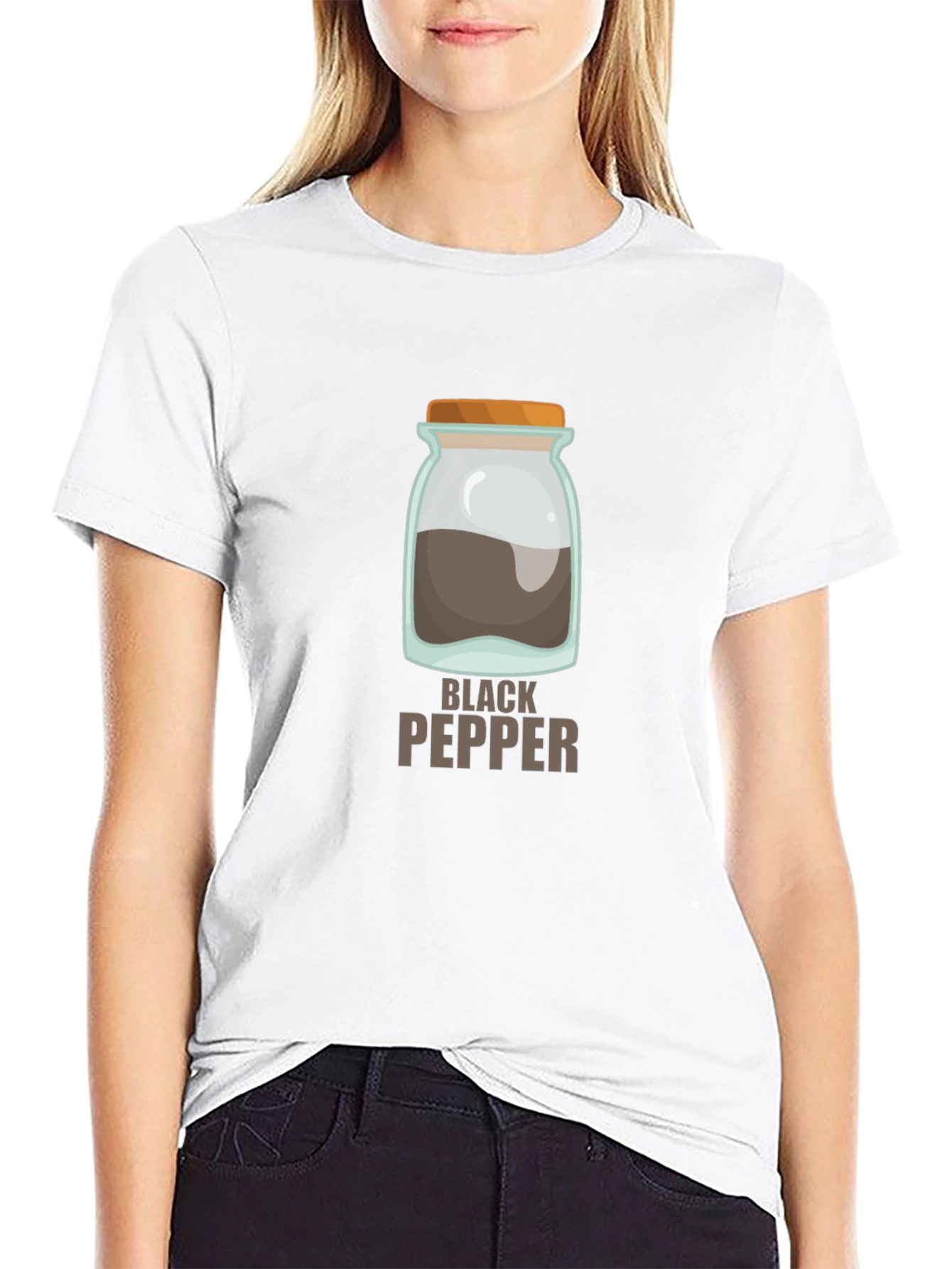 Black Pepper Jar T-Shirt - Novelty Culinary Tee