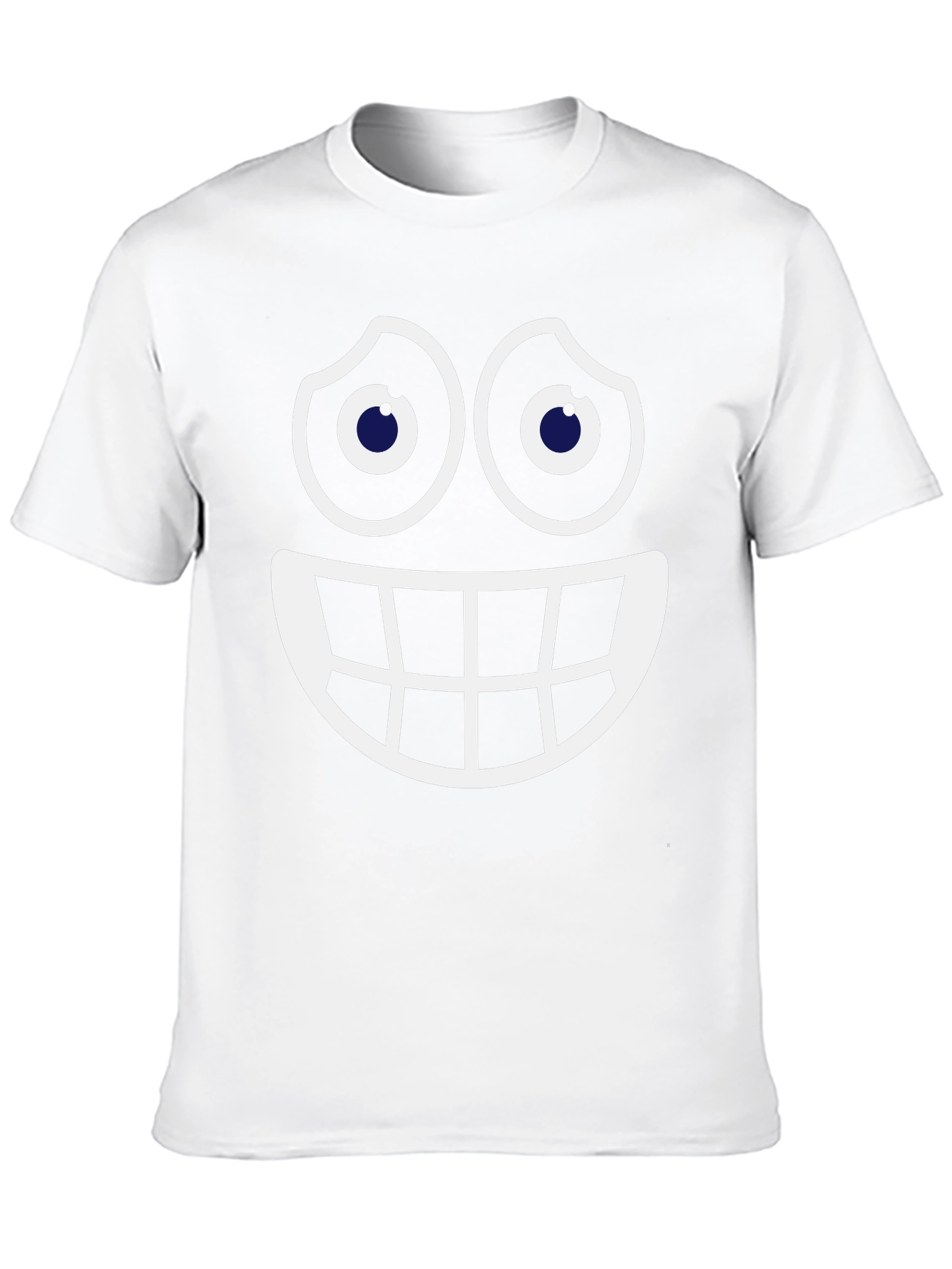 Smiley Face Graphic Tee - Fun Black Cotton T-Shirt