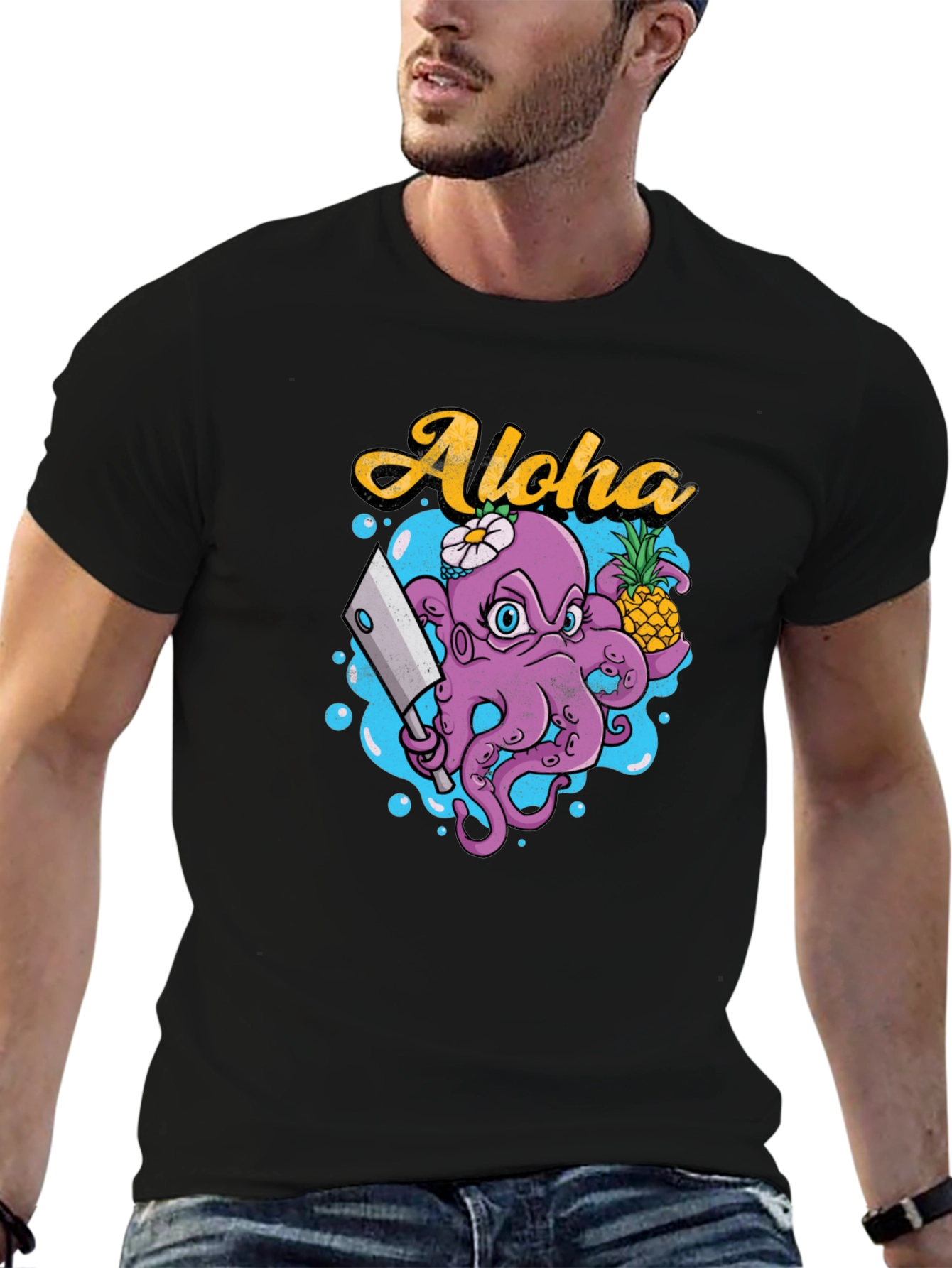 Aloha Octopus Graphic T-Shirt