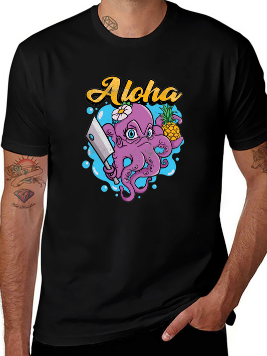 Aloha Octopus Graphic T-Shirt