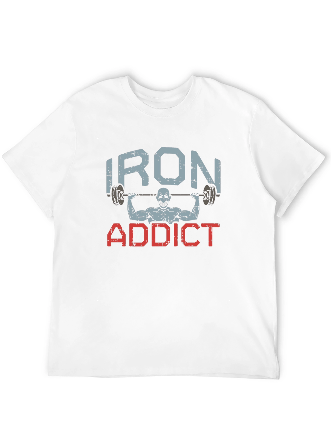 Iron Addict Graphic Tee - Black Cotton T-Shirt