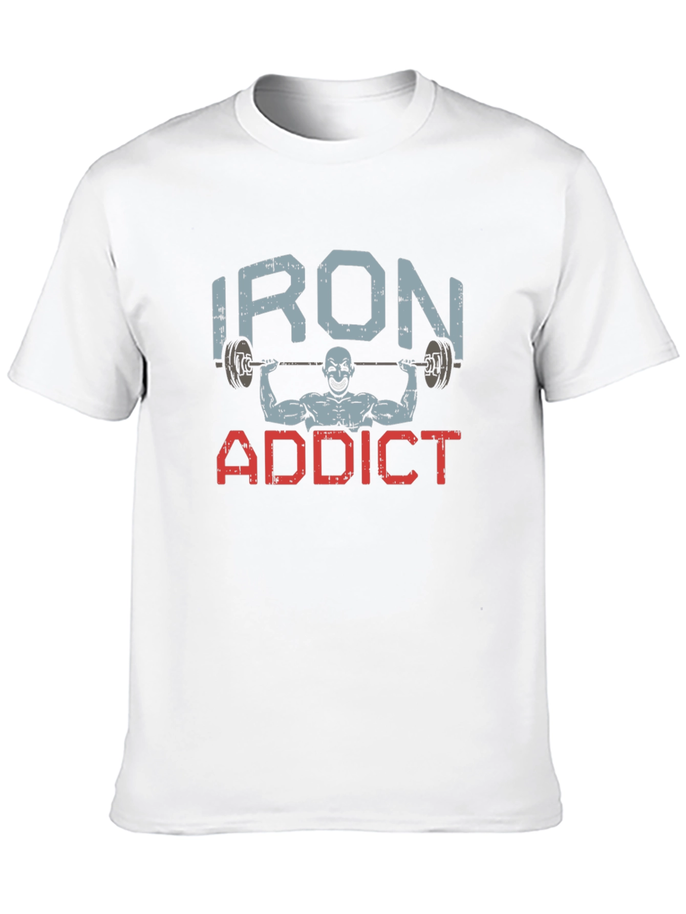 Iron Addict Graphic Tee - Black Cotton T-Shirt