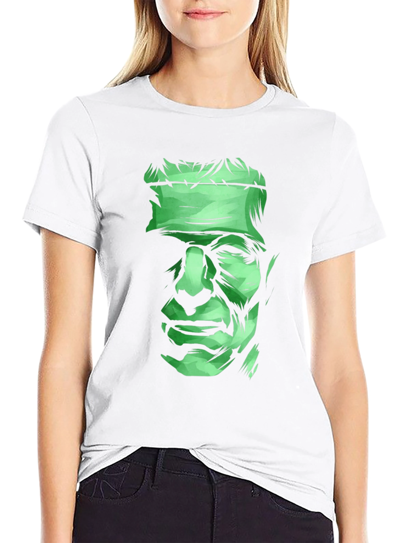 Frankenstein Graphic Tee - Mens Black Cotton T-Shirt