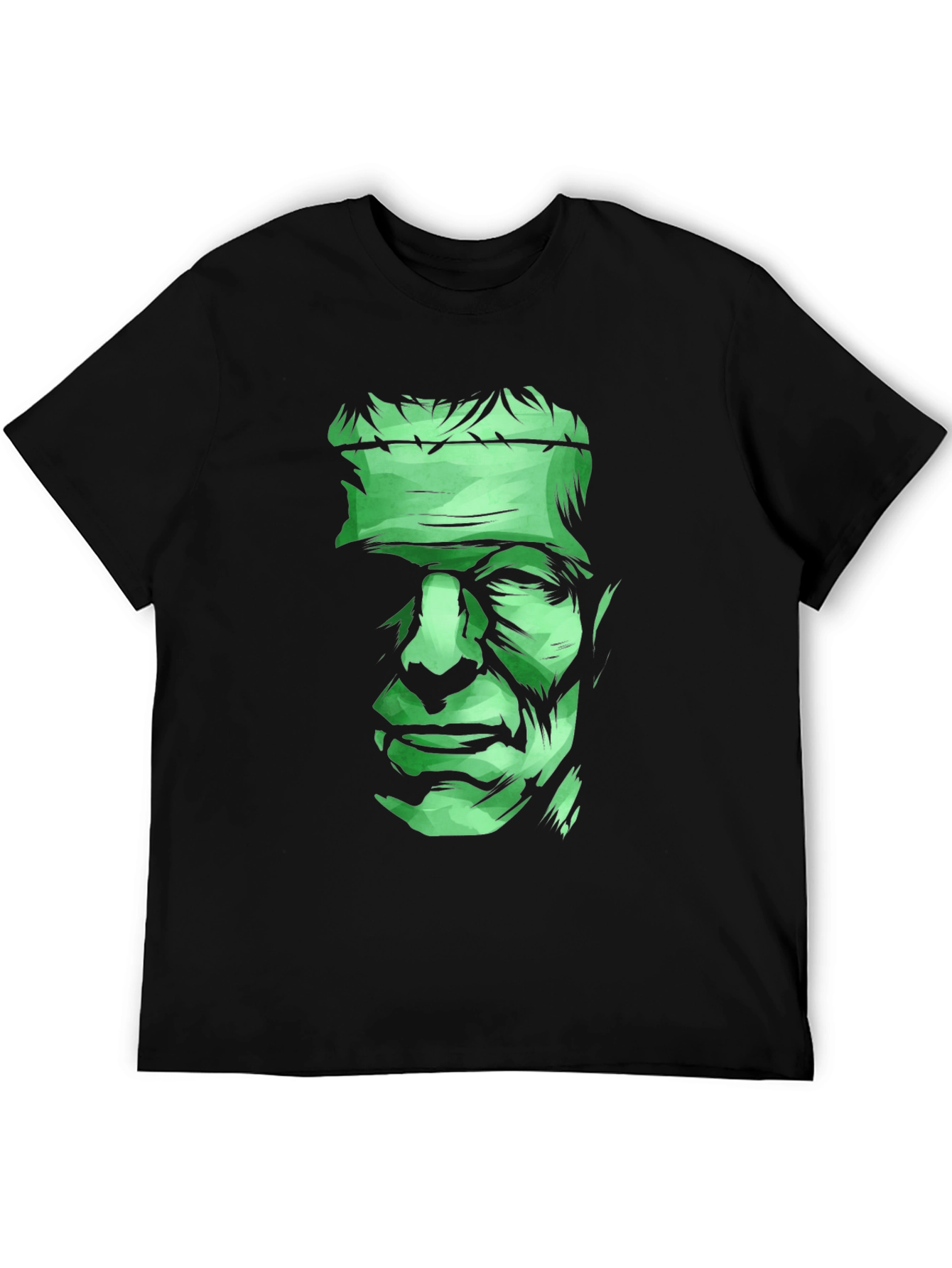 Frankenstein Graphic Tee - Mens Black Cotton T-Shirt
